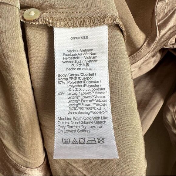 99 madewell no449 Plus Darted Satin Button-Up Shirt in matchstick size 28W - Picture 6 of 7